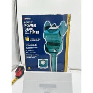 Smart Electrician Power Stake Timer w/ Circuit Breaker | Outdoor Plug-In 125V